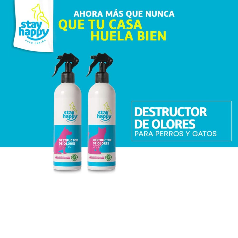 Destructor de olores gatos Stay Happy