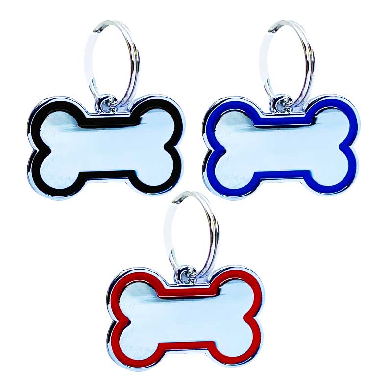 Placa identificadora de mascota huesito.