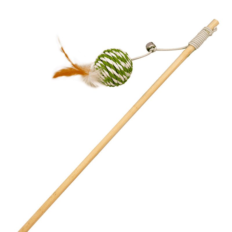 Juguete gato pluma varita