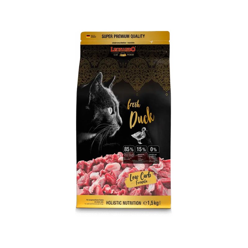 Leonardo fresh Duck gato adulto. 1.5 kg.