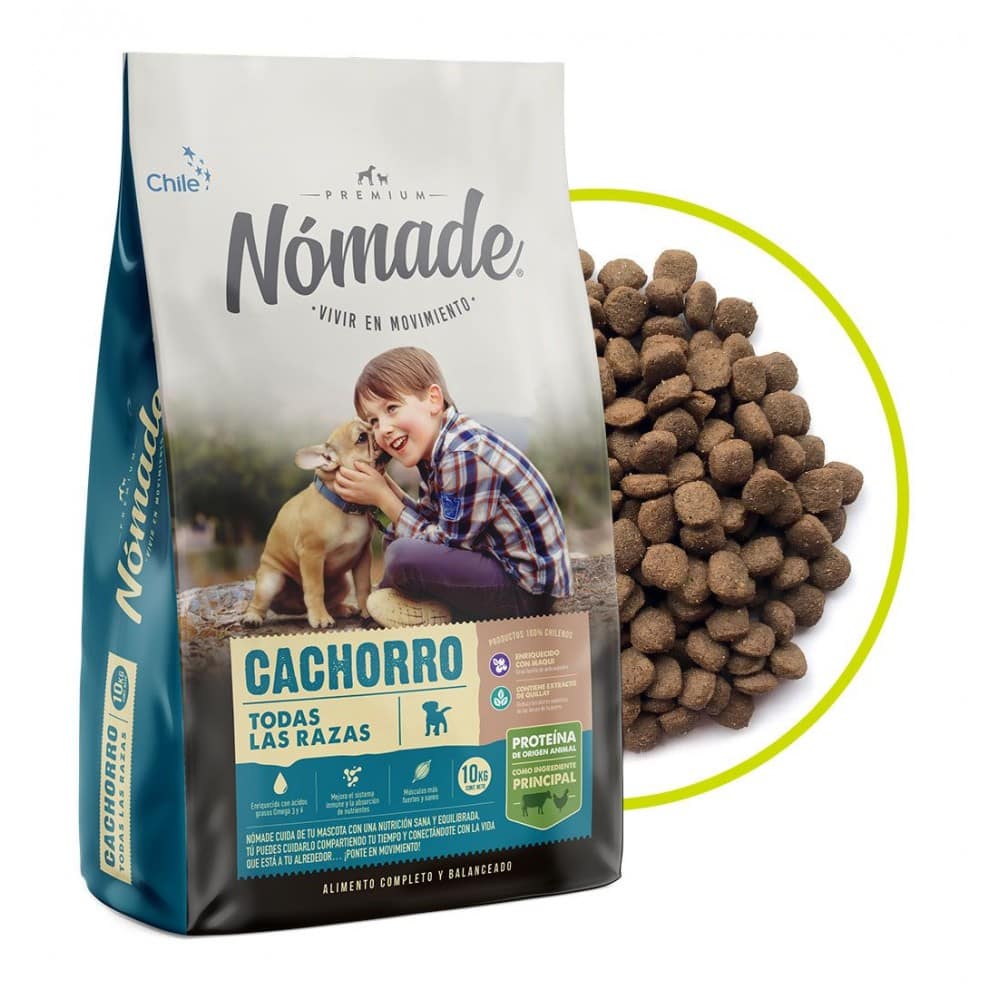 Nómade cachorro, todas las razas. 10 kilos.