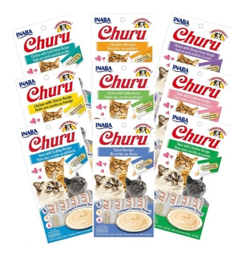 Churu para gatos. 7 Variedades.