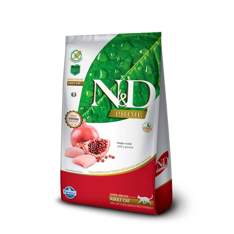 N&D prime gato adulto 1.5kg y 7.5kg Pollo y granada