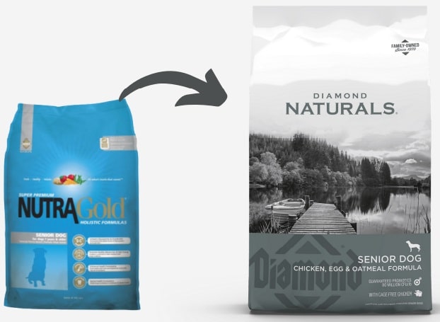 Diamond Naturals Senior Dog 2, 7,5 y 15kg - Chicken, Egg & Oat Flakes