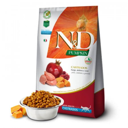 N&D Pumpkin Pollo Granada Calabaza Feline Castrado